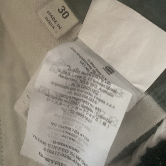 G-STAR VETAR CUFFED SLIM CHINO Jean - Picture 7 of 10